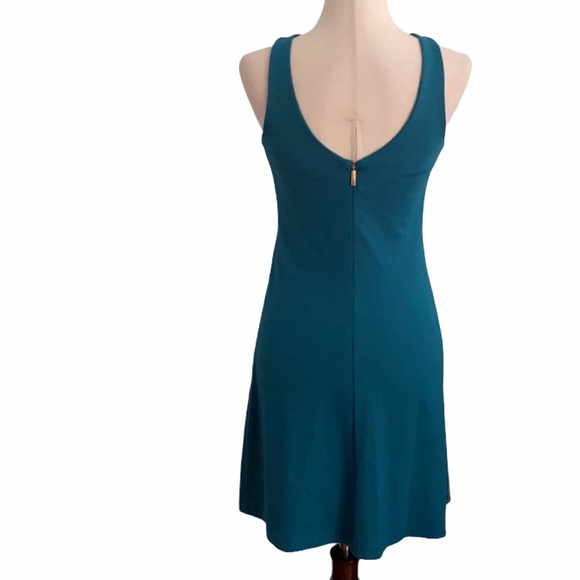 Amanda Uprichard Teal Knit Open Back Rayon Blend Tunic Dress - S - Picture 8 of 12
